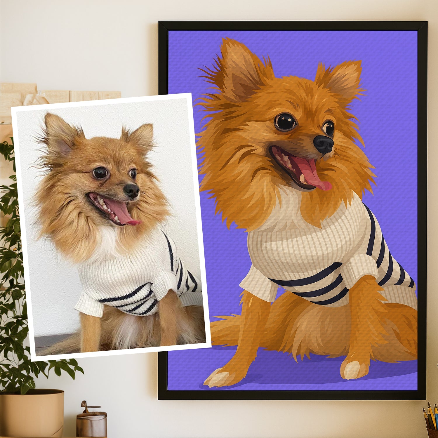 Ilustrowany wektorowy portret zwierzaka