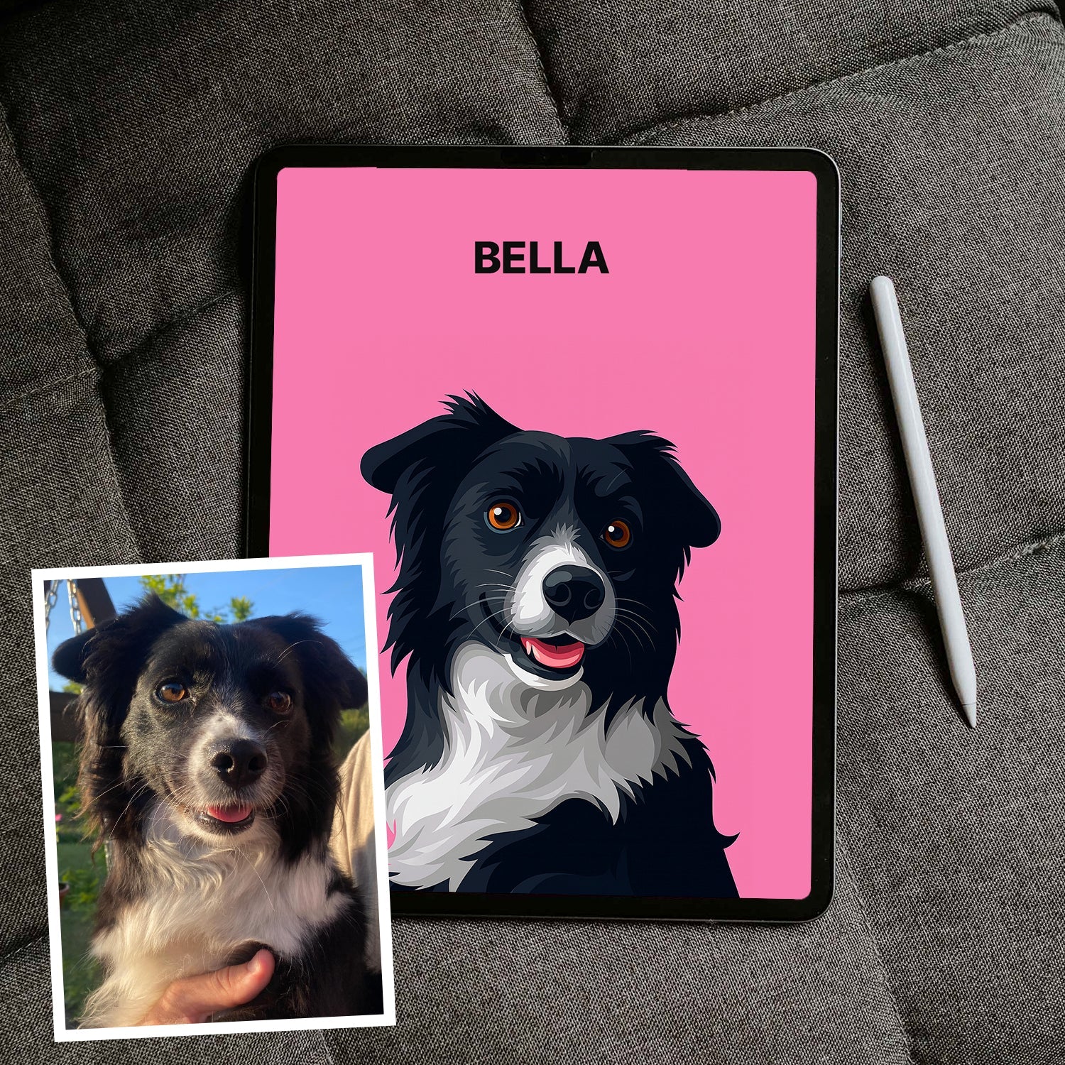 Ilustrowany wektorowy portret zwierzaka